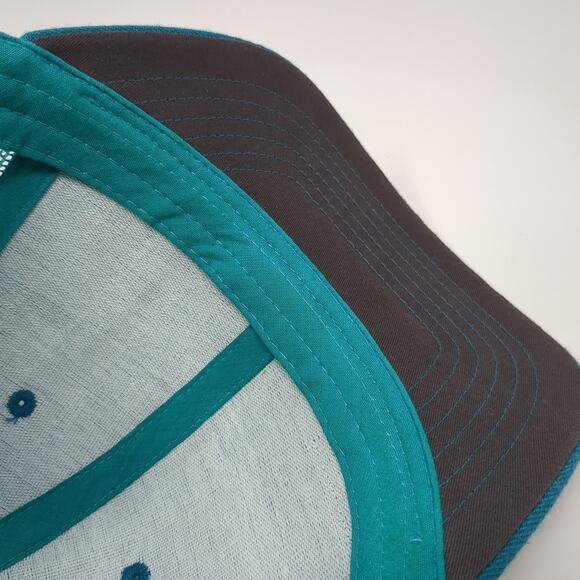 Cloverleaf Snapback Trucker Hat Blue OS Adjustable Mesh Back Get Your Hooey - Picture 8 of 9